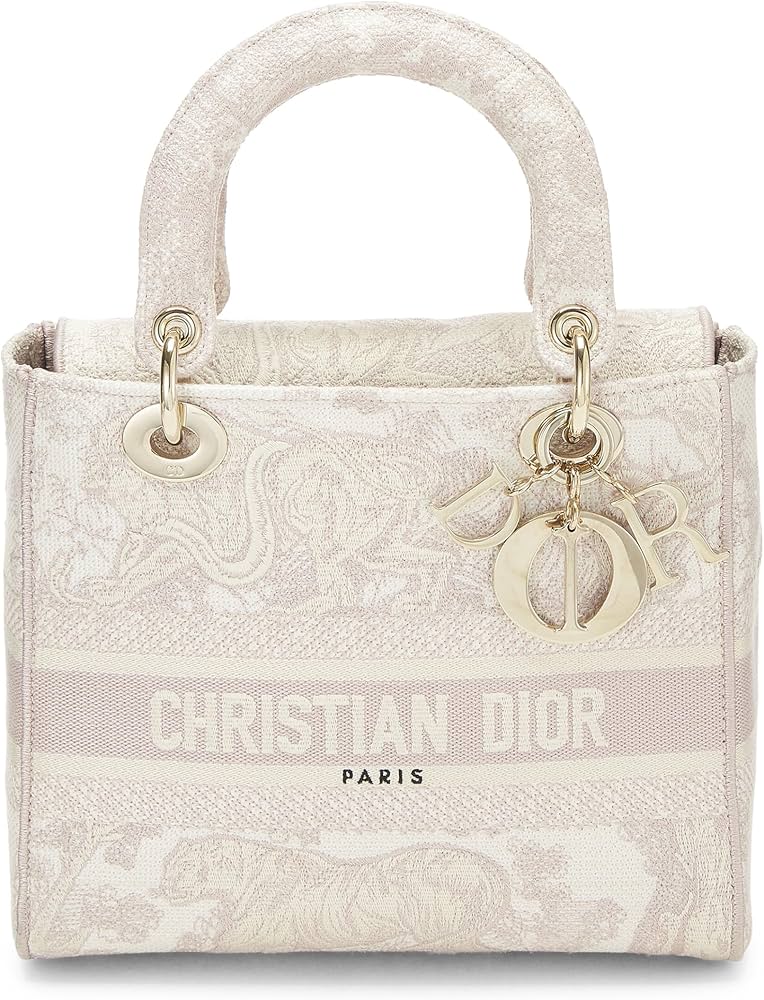 Amazon.com: Christian Dior, Pre-loved Pink Embroidered Canvas Lady